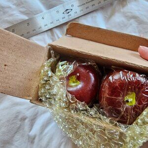 Vintage Apple-Shaped Candles, Set of 4, Individually Wrapped In Box